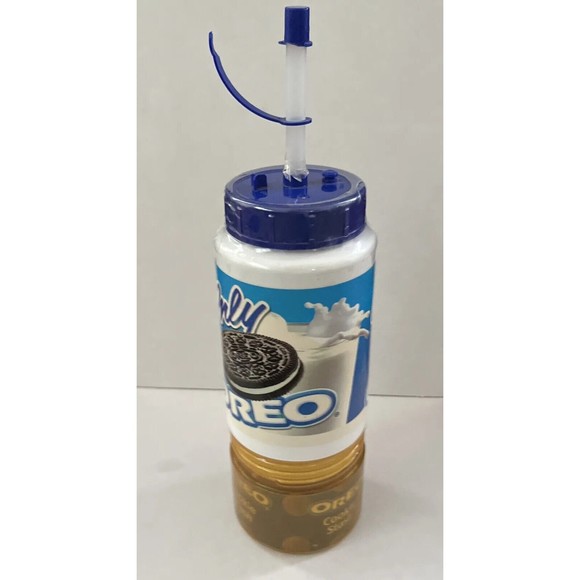 Vintage Only OREO NABISCO Water Bottle W Attached Cookie Stash Cup COUNTRYSIDE - Picture 4 of 6
